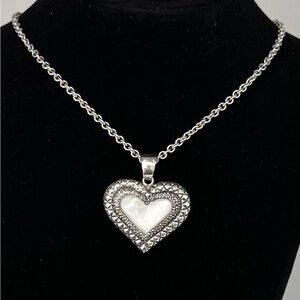 Zara Silver Heart Pendant Necklace